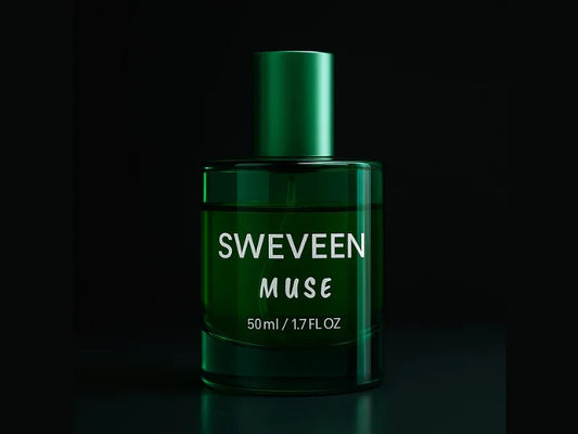 Green perfume bottle labeled GARDEN MUSE - sweveen